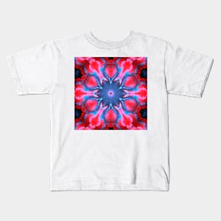 Psychedelic Hippie Blue Pink and Red Kids T-Shirt
